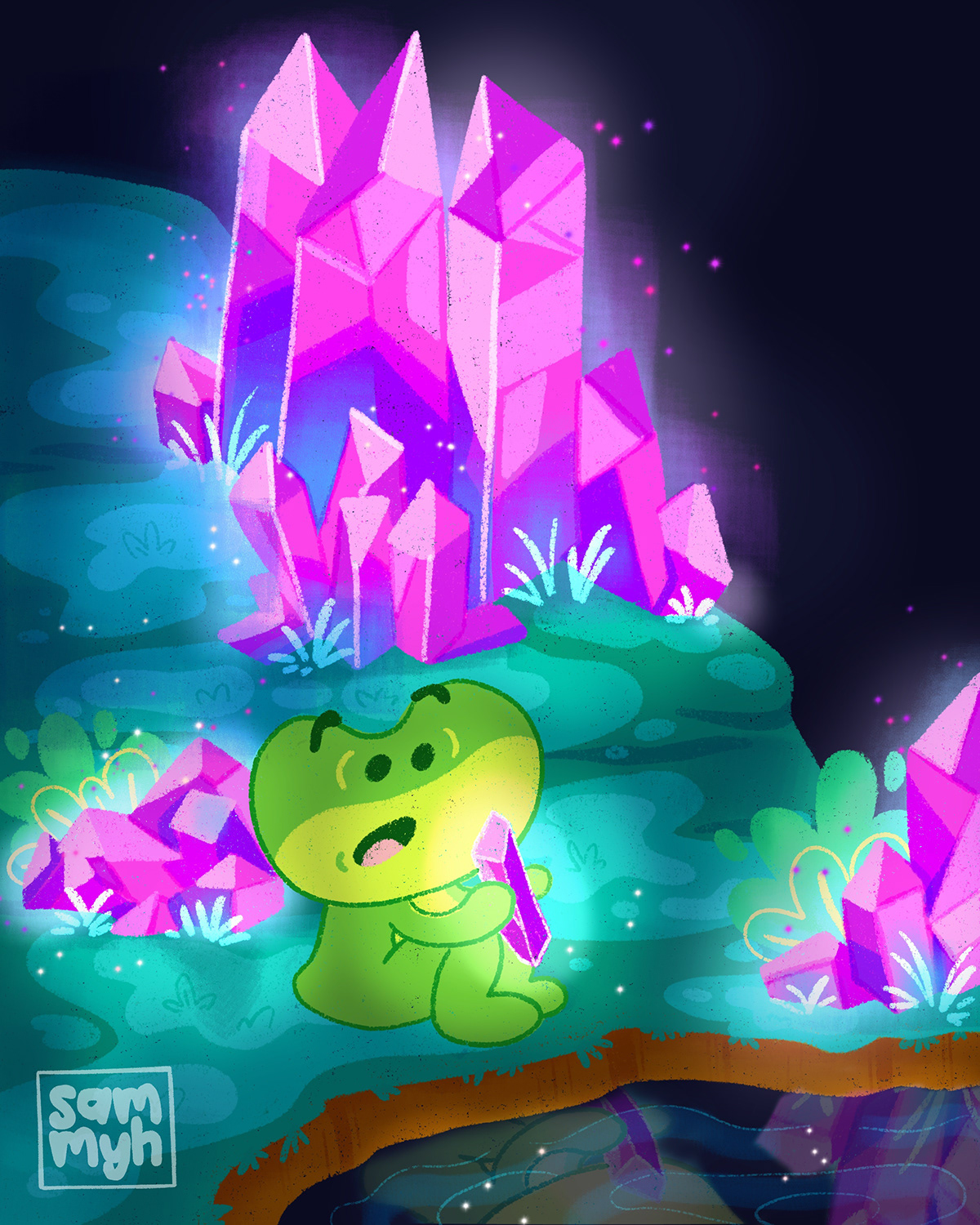 P. Froggy Explores the Crystal Cave